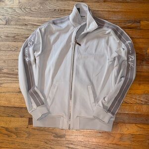 Maniere De Voir Gray Track Jacket with Signature Stripes